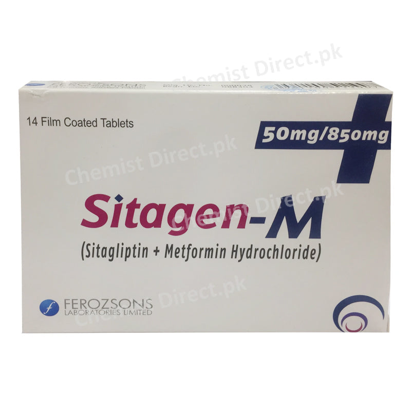Sitagen M 50 850mg Tablet Ferozsons Laboratories Ltd Oral Hypoglycemic Sitagliptin