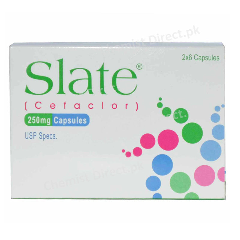 Slate Capsule 250mg Sami Pharmaceuticals Antibiotic Cefaclor