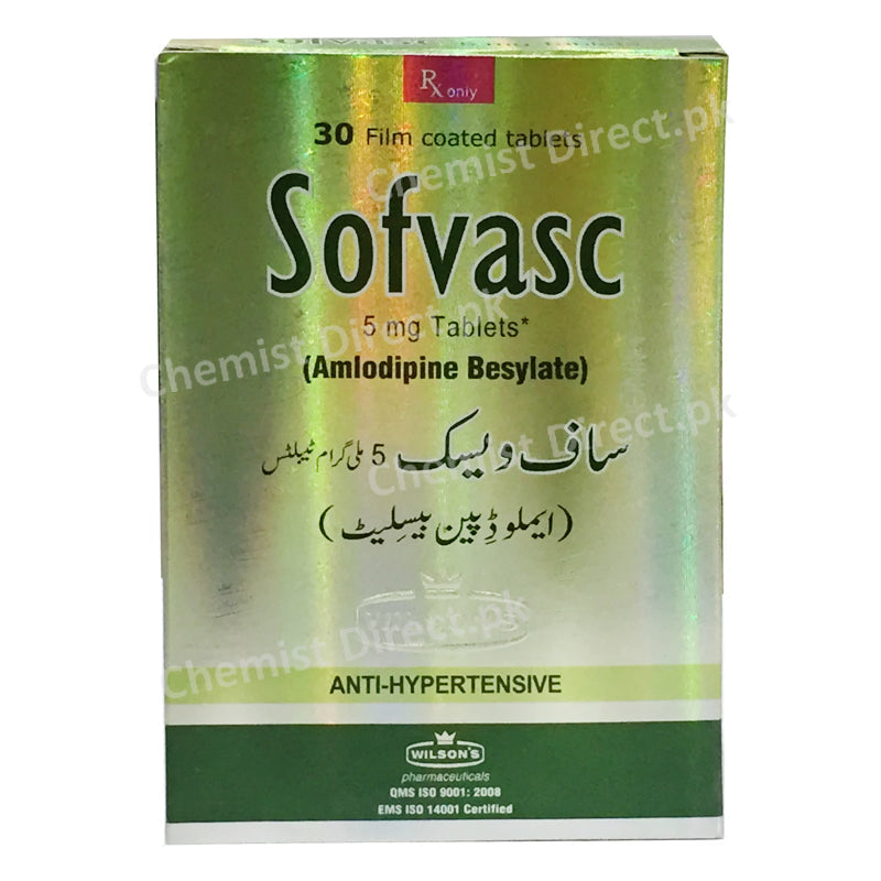 Sofvasc 5mg Tablet Wilson_s Anti Hypertensive as Besylate 5mg