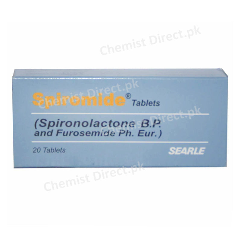 Spiromide 20mg Tablet Searle Pakistan Limited Diuretics Furosemide 20mg_ Spironolactone 50mg