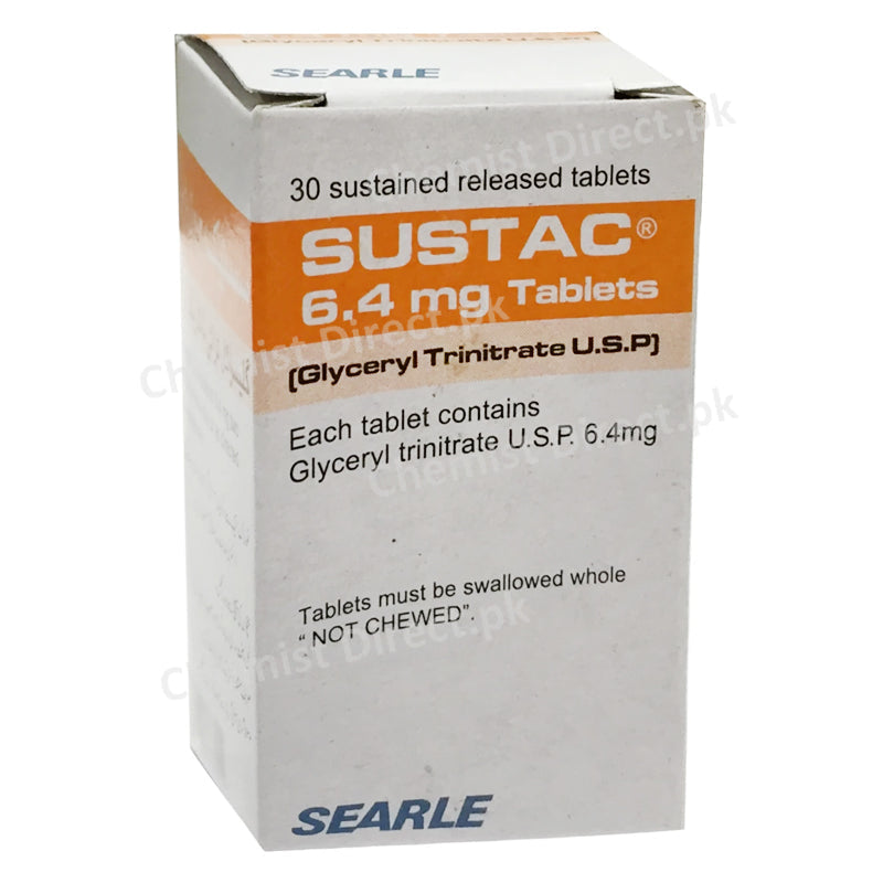 Sustac 6.4mg Tablet Searle Pakistan Nitrates Glyceryl Trinitrate