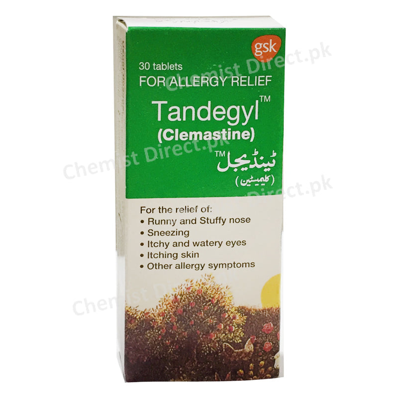 Tandegyl Clemastine Tablet Anti Histamine