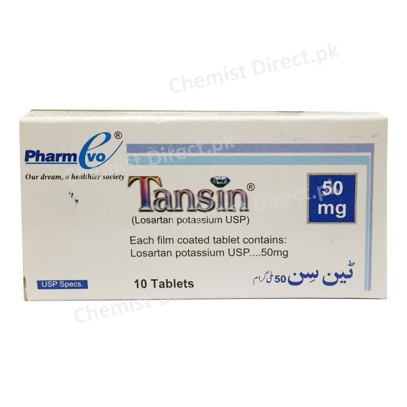 Tansin 50mg Tablet Pharm Evo Pvt_ Ltd Anti Hypertensive Losartan Potassium