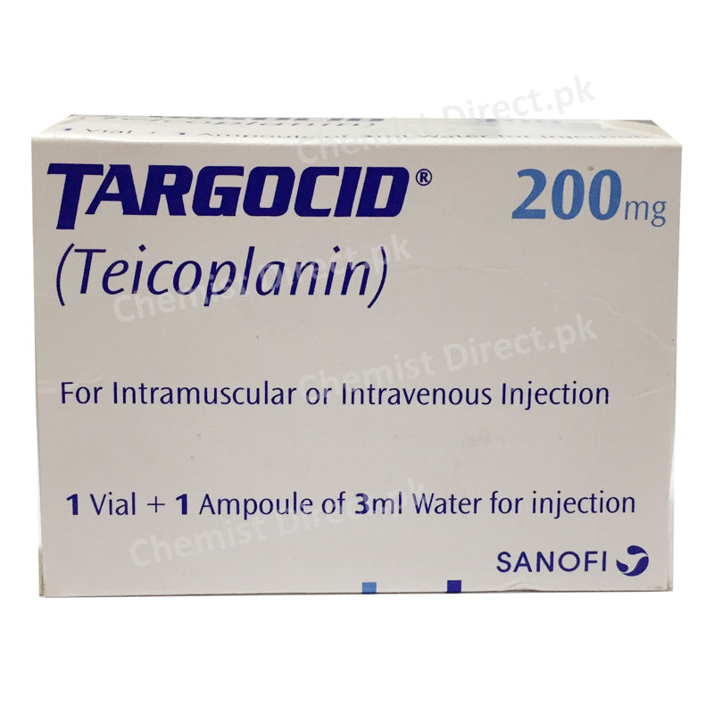 Targocid 200mg Injection SANOFI AVENTIS Anti Bacterial Teicoplanin