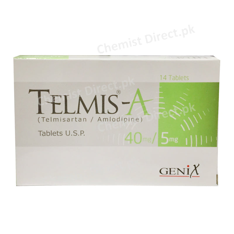 Telmis-A 40/5mg Tablet Telmisartan/amlodipine Genix Pharma