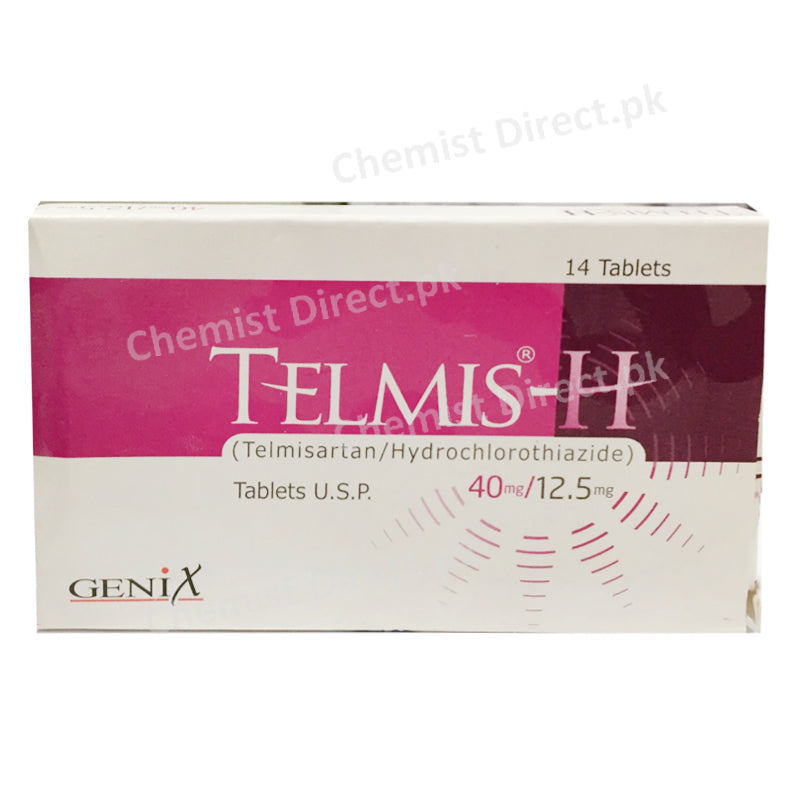 Telmis-H 40/12.5mg Tablet Telmisartan/hydrochlorothiazide Genix Pharma