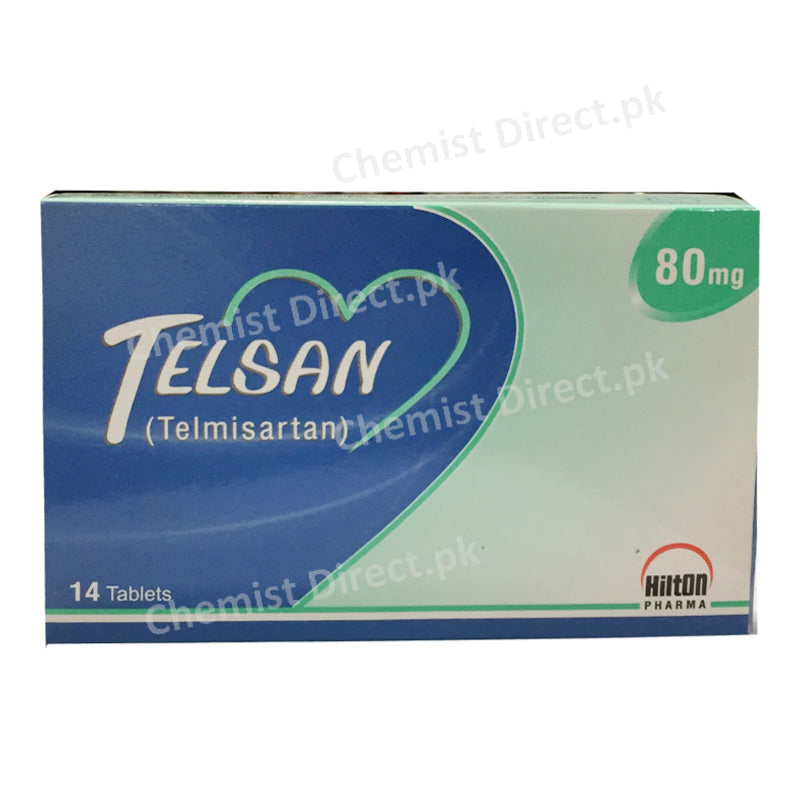 Telsan 80mg Tablet Telmisartan Anti-Hypertensive Hilton Pharma