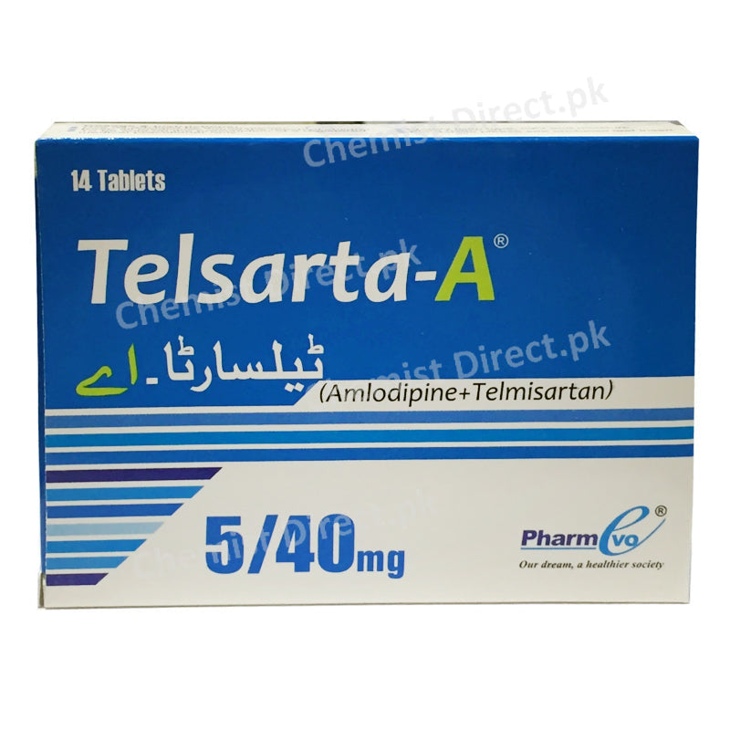 Telsarta A 5 40mg Tablet Pharmevo Anti Hypertensive Amlodipine plu -5mg_ Telmisartan 40mg
