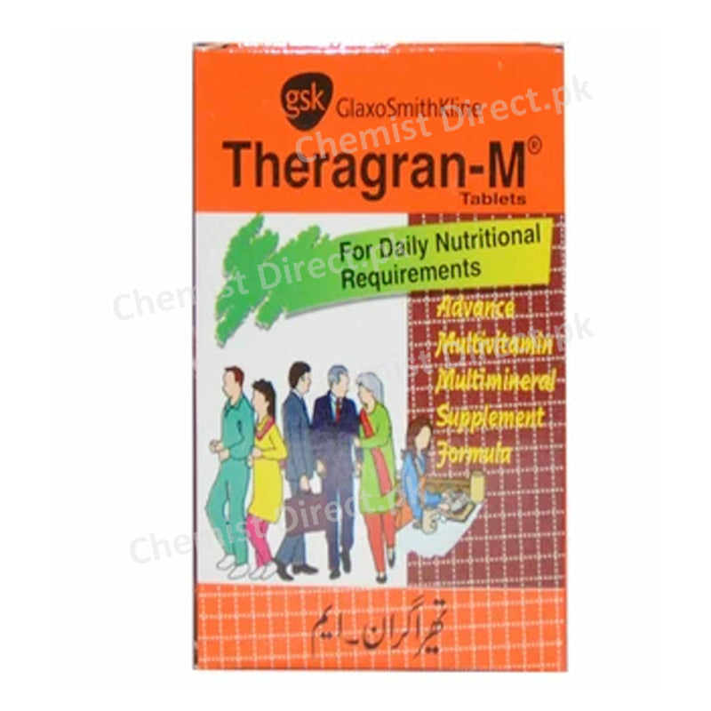 Theragran-M Tablet Glaxosmithkline Pakistan Advance Multivitamin Multimineral Supplement