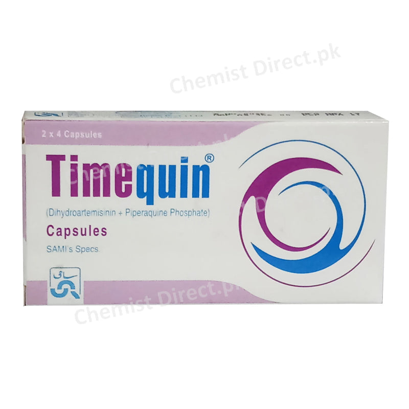 Timequin Capsule 40 320mg Sami Pharmaceuticals Pvt_ Ltd Anti Malarial Dihydroartemisinin 40mg_ Piperaquin Phosphate 320mg