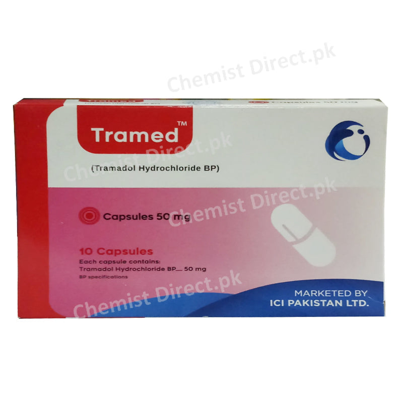 Tramed 50mg Capsule Tramadol Hydrochloride BP Cirin Pharmaceuticals ICI