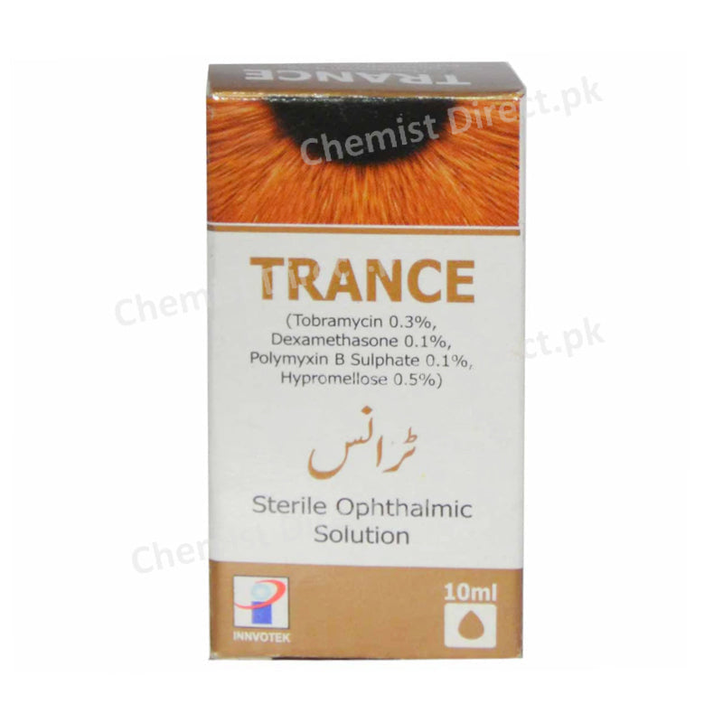 Trance Eye Drop Tobramycin 0.3% Dexamethasone 0.1% Polymxin B Sulphates 0.1% Hypromellose 0.5% Ivvotek Phrama