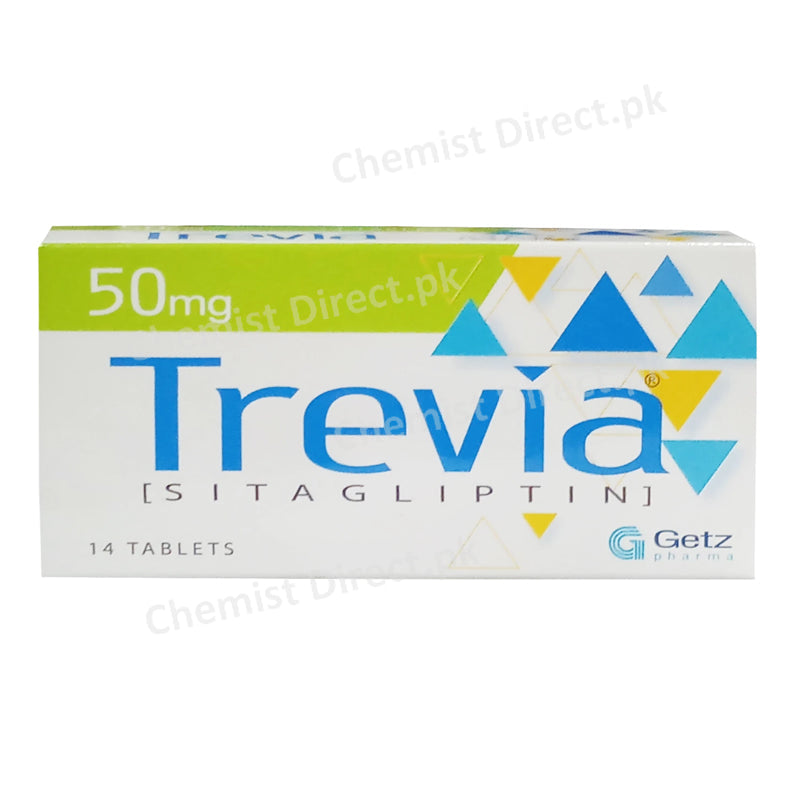 Trevia 50mg Tablet Getz Pharma Pakistan Pvt_ Ltd Oral Hypoglycemic Sitagliptin
