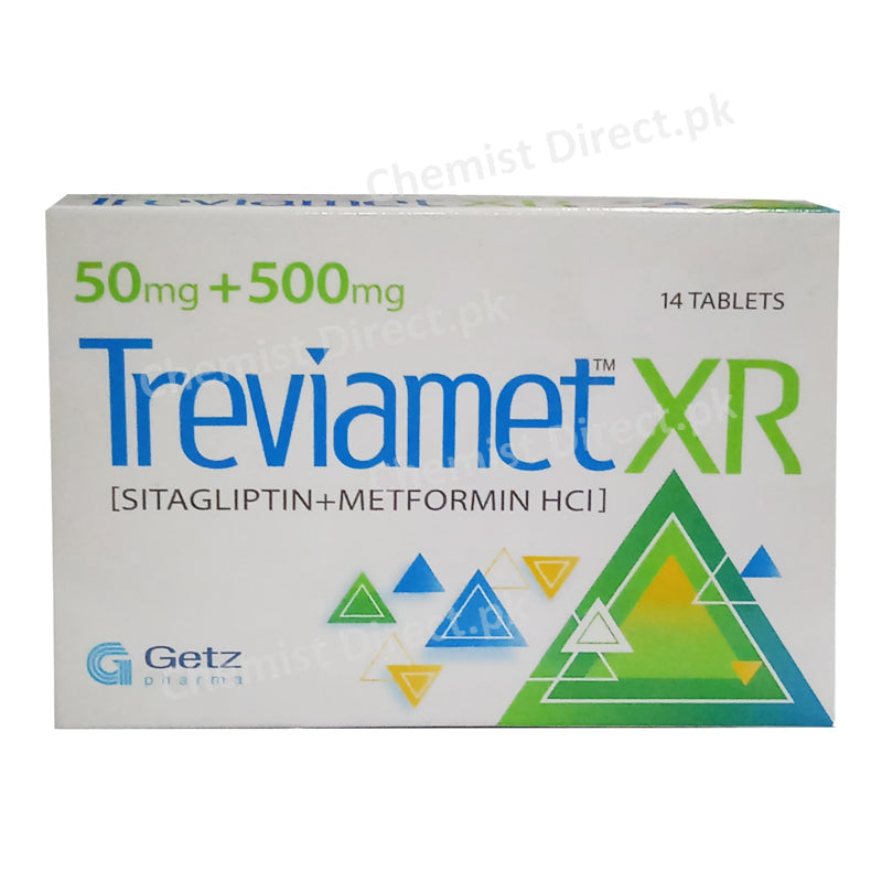 Treviamet XR 50 500mg Tablet Getz Pharma Anti Diabetic Sitagliptin 50mg_ Metformin XR 1000mg