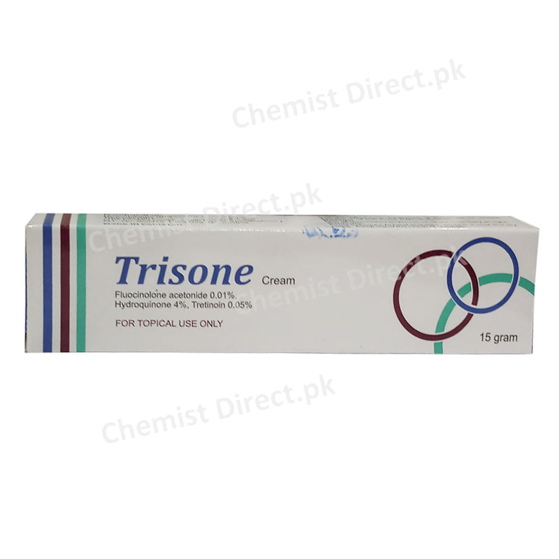 Trisone Cream 15gm Fluocinolone acetonide 0.01% Hydroquinone 4% Tretinoin 0.05% Valor Pharma