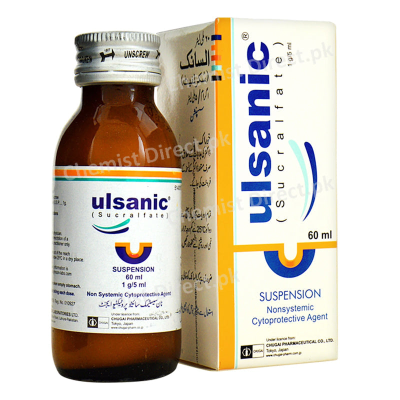 Ulsanic Syrup 60ml Highnoon Laboratories Ltd Gastric Mucosal Protectant Sucralfate