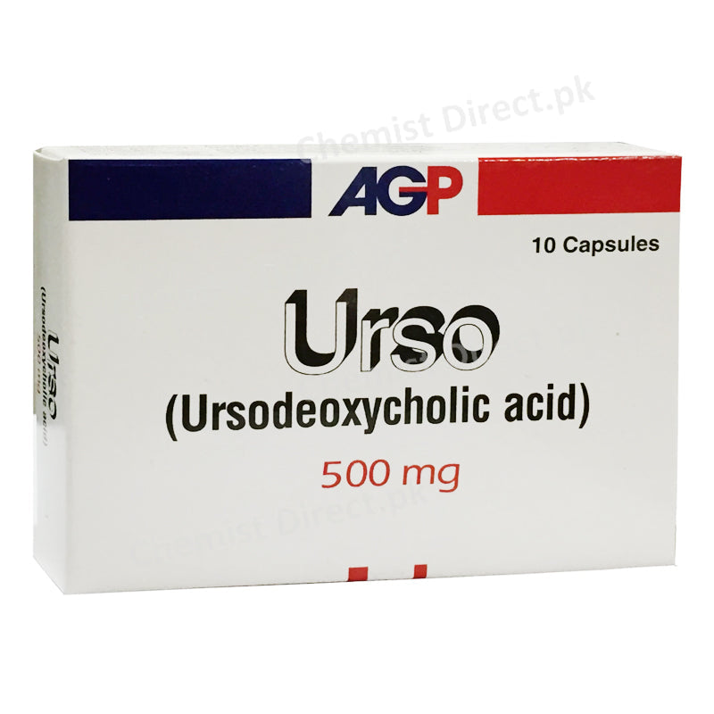 Urso 500mg Capsule Ursodeoxycholic Acid Bile Stone Therapy AGP Pharma