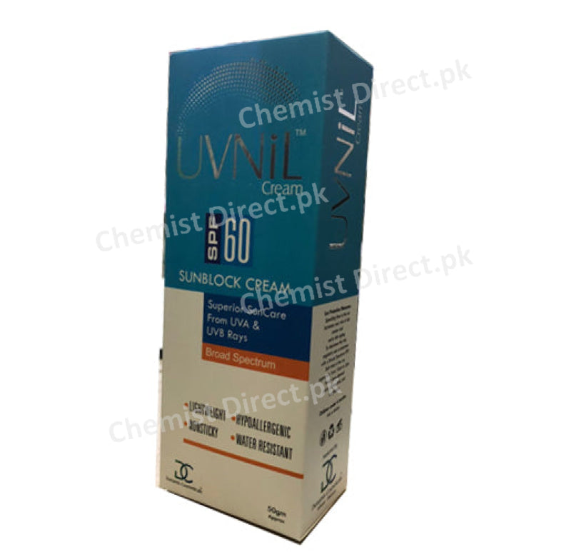 Uvnil Cream Spf 60 Sunblock