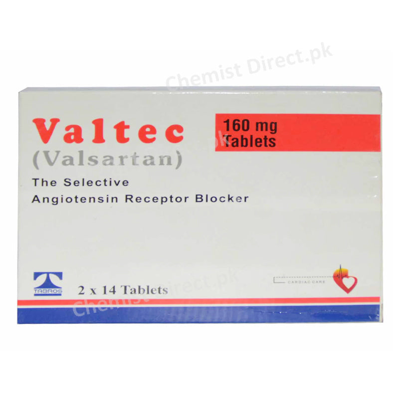 Valtec 160mg Tablet Valsartan Anti-Hypertensive Tabros Pharma