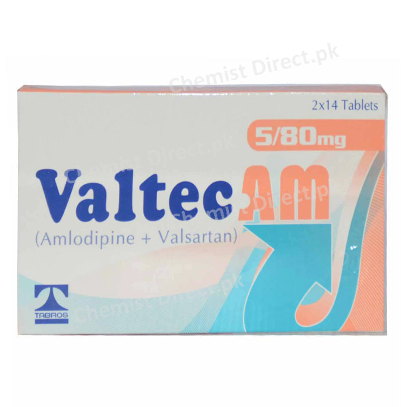 Valtec Am 5/80mg Tablet Amlodipine + Valsartan Anti-Hypertensive Tabros Pharma