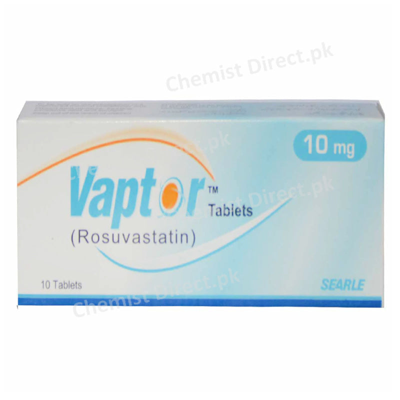 Vaptor 10mg Tablet Rosuvastatin Statins Searle Pakistan