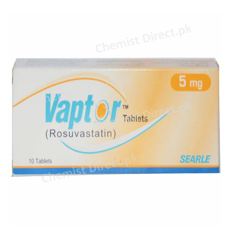 Vaptor 5mg Tablet Rosuvastatin Statins Searle Pakistan