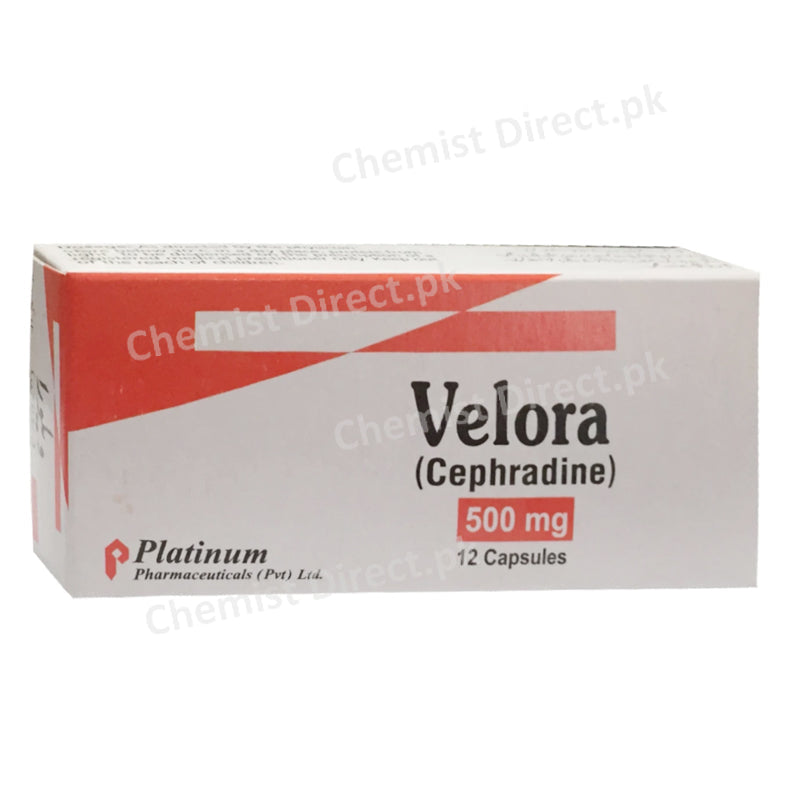 velora 500mg capsule platinum pharmaceuticals pvt_ ltd cephalosporin antibiotic cephradine