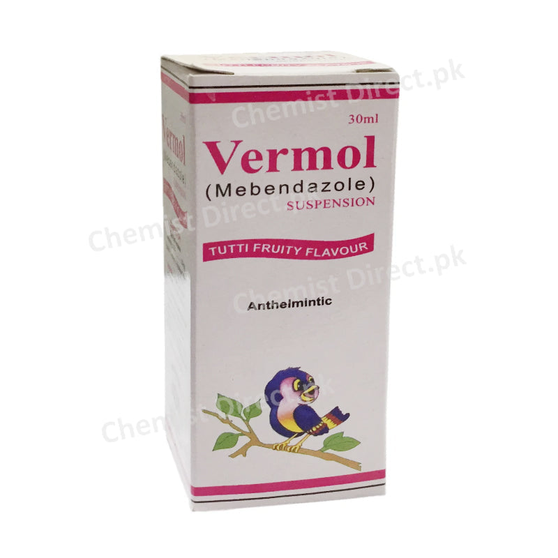 Vermol 30ml Syrup Mebendazole Anthelmintics Woodward Pakistan