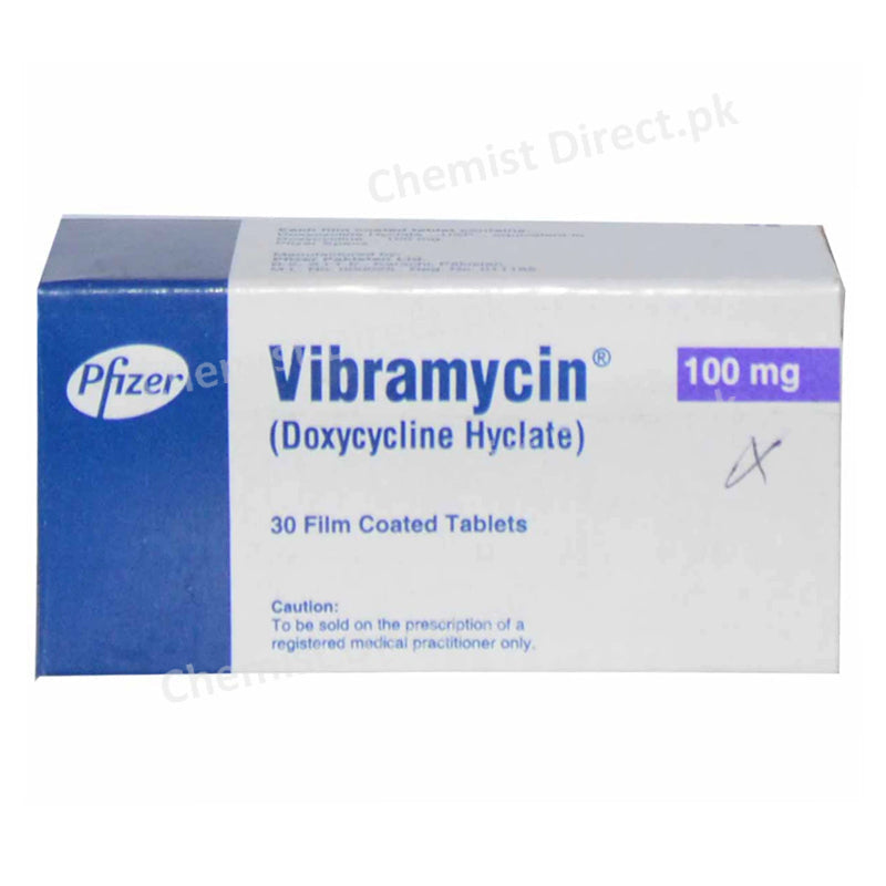 Vibramycin 100mg Tablet Pfizer Pakistan Tetracycline Anti Bacterial Doxycycline