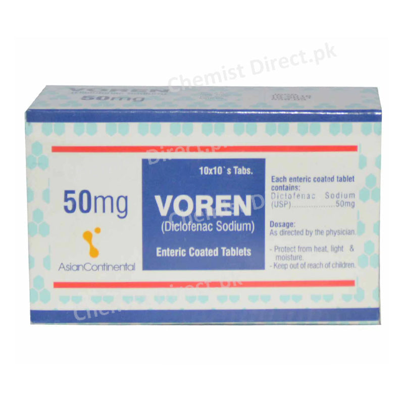 Voren 50mg Tablet continental chemical co. pvt ltd nsiad diclofenac sodium