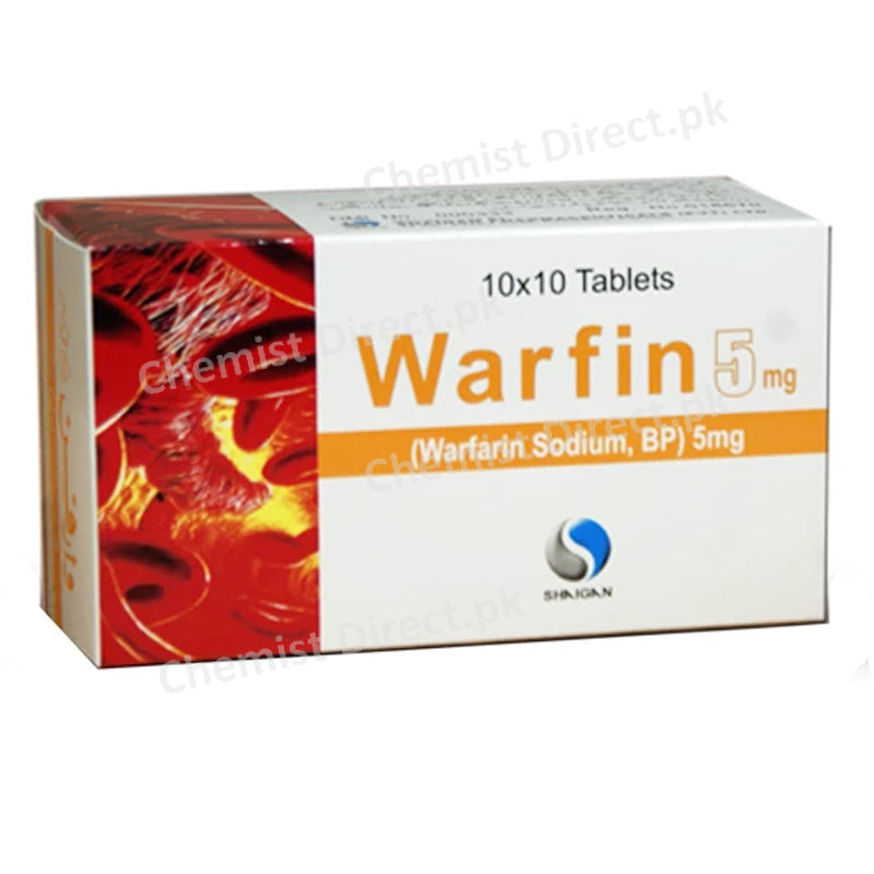 Warfin 5mg Tablet Shaigan Pharmaceuticals Anti Platelet Aggregation Warfarin Sodium