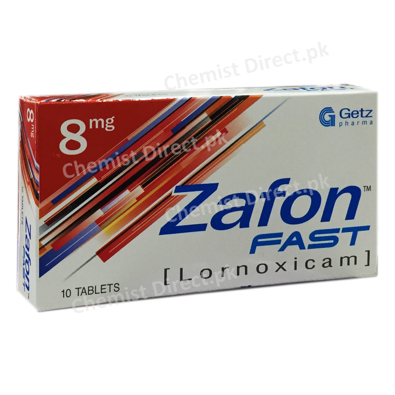 Zafon Fast 8mg Tablet GETZ PHARMA PAKISTAN PVT LTD NSAID Lornoxicam