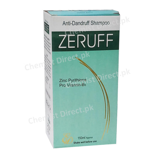 Zeruff Shampoo 150ml Zinc Pyrithione Pro Vitamin-B5 ED Pharma Anti-Dandruff