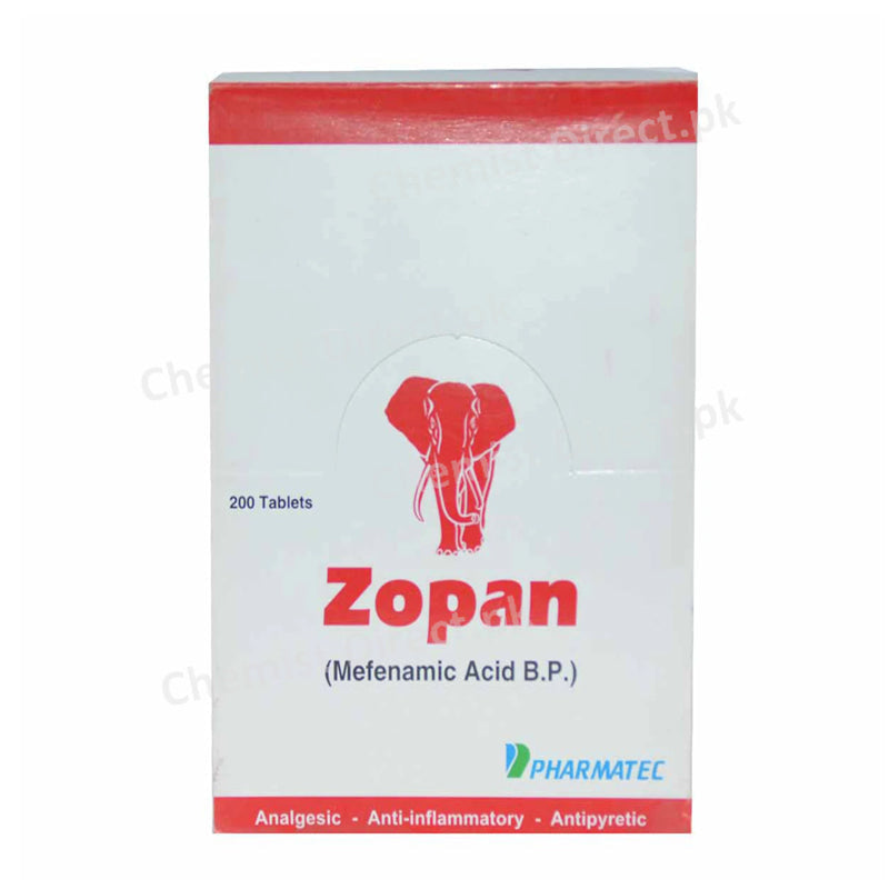 Zopan Tablet Mefenamic Acid B.P Nsaid Pharmatec