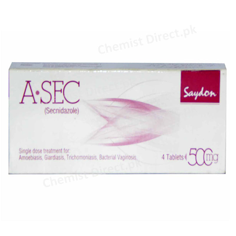 A.SEC Tablets 500mg Secnidazole SAYDON PHARMACEUTICALS IND (PVT) LTD