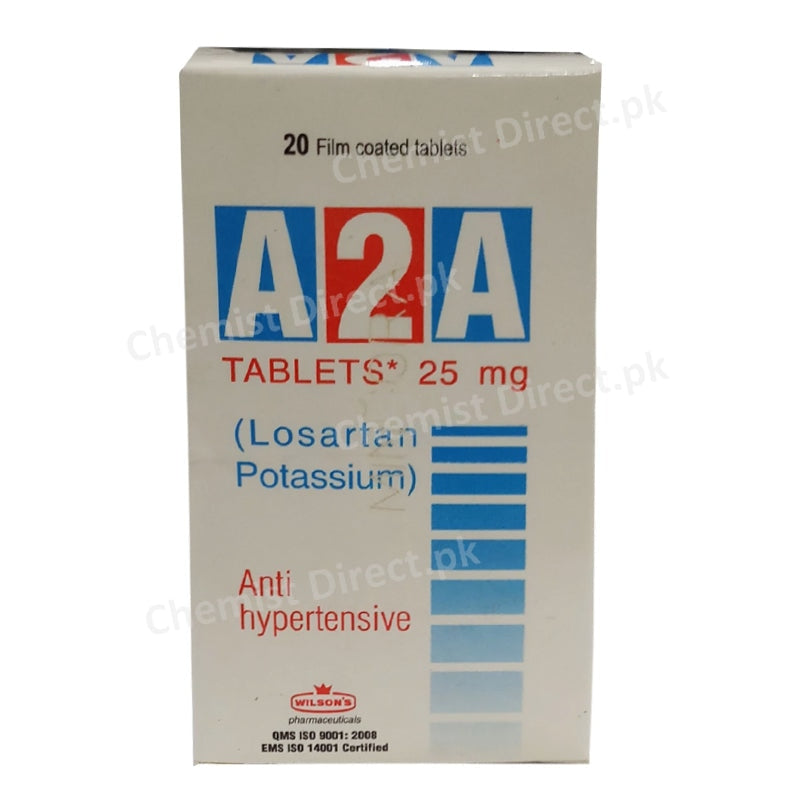 A2A Tablets 25mg Losartan Potassium WILSON'S PHARMACEUTICALS