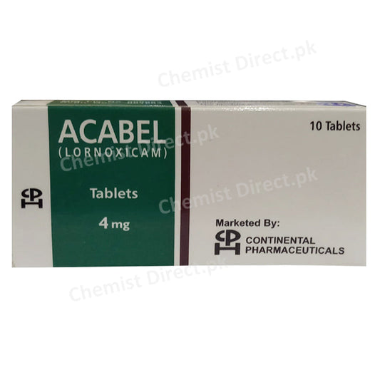 Acabel Tablets 4mg Continental Pharmaceuticals Lornoxicam