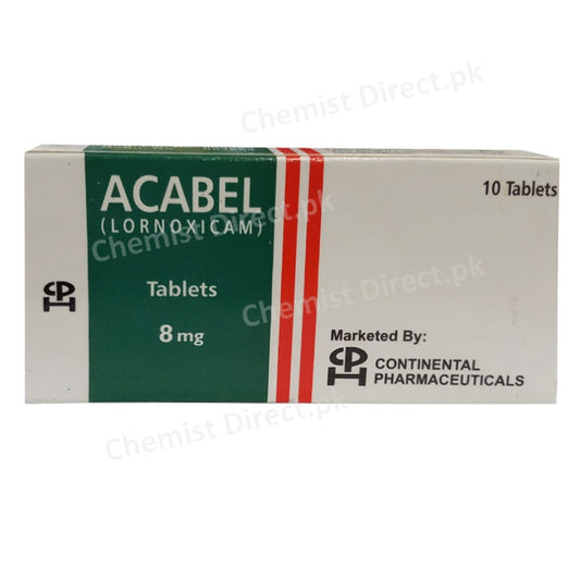 Acabel Tablets 8mg Continental Pharmaceuticals Lornoxicam