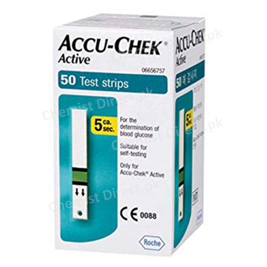 ACCU-CHEK Active Glucose Strips 50 strips ROCHE DIAGNOSTIC PAKISTAN LTD