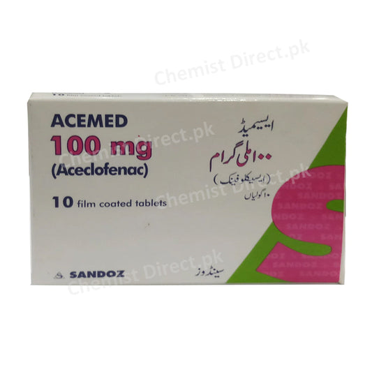 Acemed 100mg Tab Tablets NOVARTIS PHARMA PAKISTAN LTD Aceclofenac Tablets