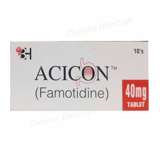 Acicon 40mg Tab BARRETT HODGSON PAKISTAN PVT LTD Tablet Famotidine