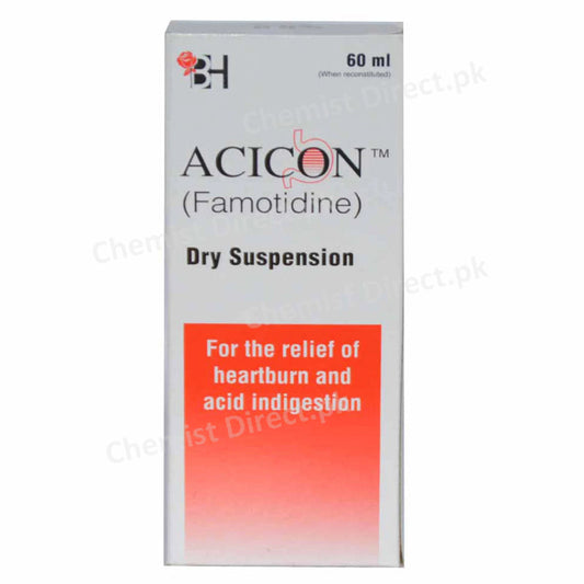 Acicon Syrup 60ml BARRETT HODGSON PAKISTAN (PVT) LTD Famotidine