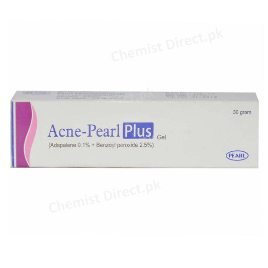 Acne-Pearl Plus Gel 30g Pearl Pharmaceutical Adapalene 0.1% + Benzoyl Peroxide 2.5%