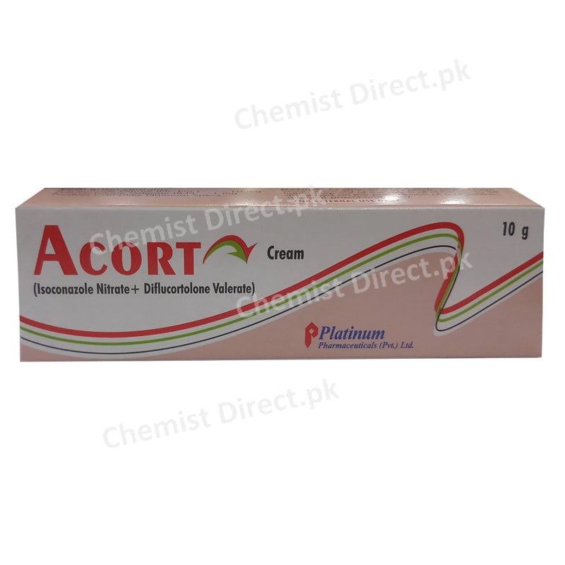 Acort Cream 10g Platinum Pharmaceuticals (Pvt) Ltd Diflucortolone 0.1%, Isoconazole 0.1%