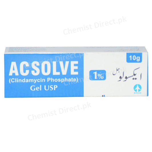 ACSOLVE Gel 1% 10gm ATCO LABORATORIES (PVT) LTD Clindamycin