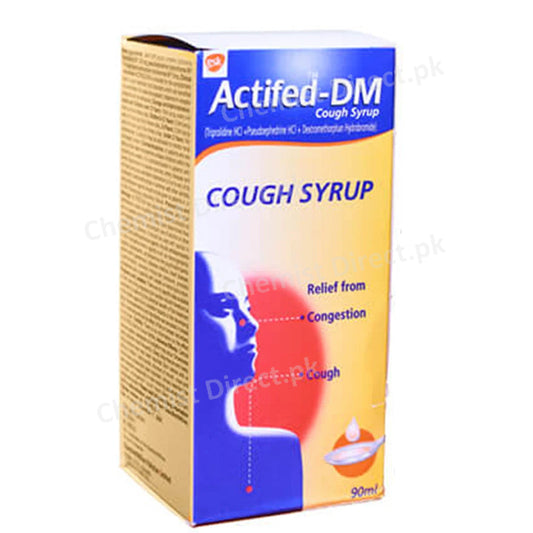 Actifed-DM 120ml Syp-Syrup 90ml GSK Consumer Healthcare-Each-5ml-contains-Triprolidine-1.25mg-Dextromethorphan 10mg Pseudoephedrine 30mg