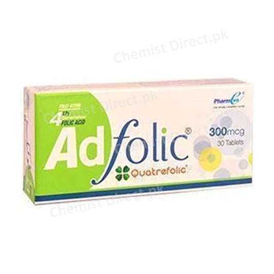 Ad Folic 300mcg Tablet Pharm Evo Anti-Anemic L-Methylfolate,Quatrefolate