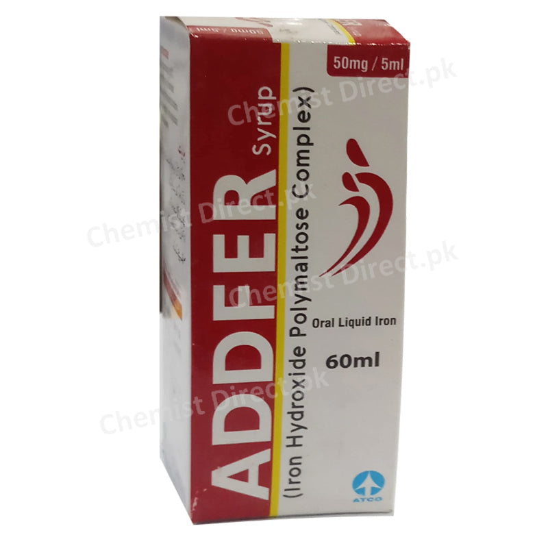 Addfer Syrup 60ml Iron Hydroxide Polymaltose ATCO