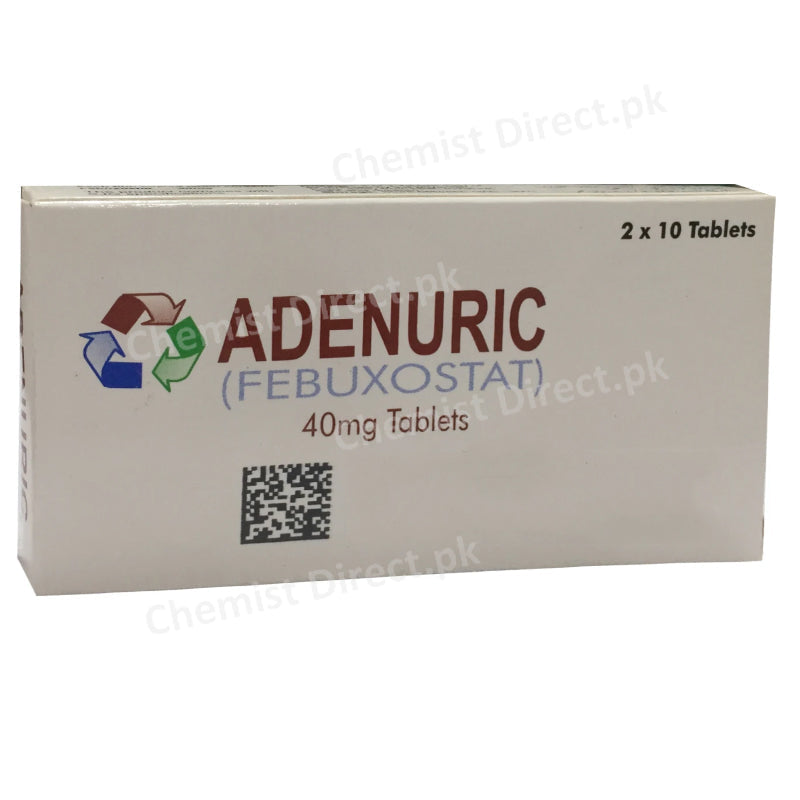 Adenuric Tablets 40mg 2x10's SJ & G Fazal Elahi Febuxostat