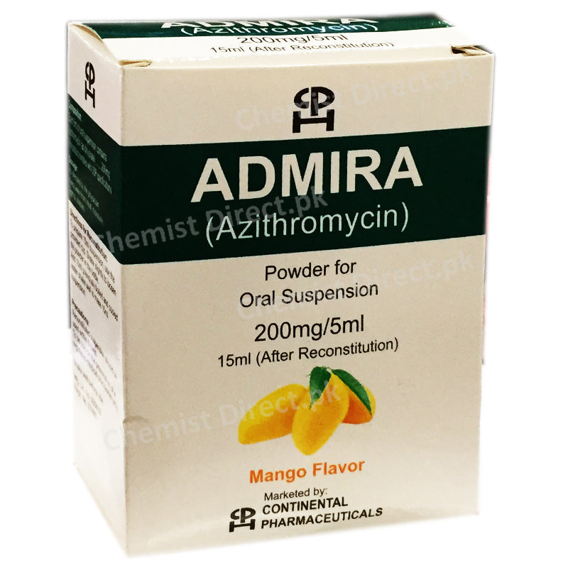 Admira Suspension 200mg 5ml Mango Flavor Continental Pharma Azithromycin